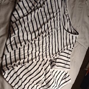 Forever 21 Black and White Striped Kids Casual Dress